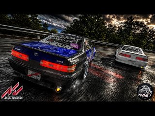JZX100 Missile Tandem Action / (4K) / Kazekaeshi Touge Drift / Assetto Corsa