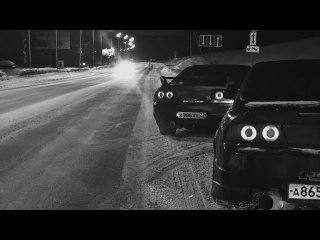 ЗИМНИЙ ДРИФТ!!! Nissan skyline r33, Toyota mark ll, chaser, turbo vitz 4wd! Drift night из сибири!!!