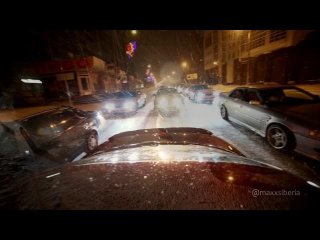 Winter Drift Tourer V автоклуб Красноярск (Drift in the night city, season 2012)
