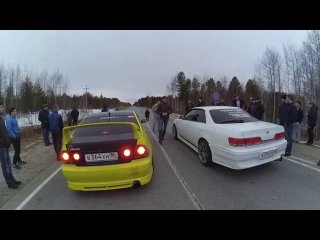 Alteza 555hp 2JZ-GTE 4wd VS Mark II 1.5JZ-GTE 4wd (старт)