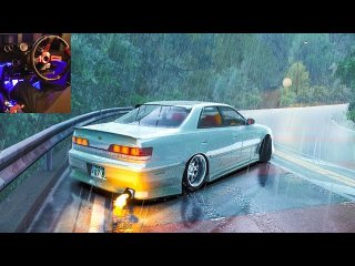 Heavy Rain Drifting!! | Toyota JZX100 Mark2 | Hakone Nanamagari | Assetto Corsa