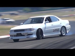 CRAZY Manji Drift 1JZ Toyota Cresta JZX90! - OnBoard Ride at Drift Matsuri! ドリフト