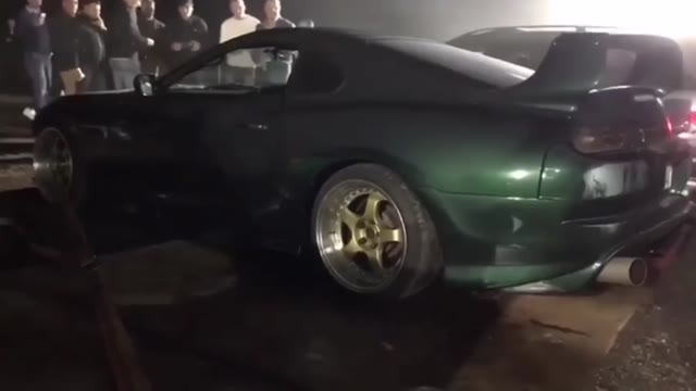 Toyota Supra Mk4 Epic burnout!!! 2step.