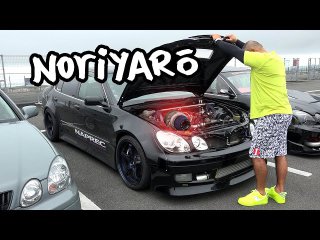 Big turbo Aristo/Lexus GS drift meeting at Fuji Speedway